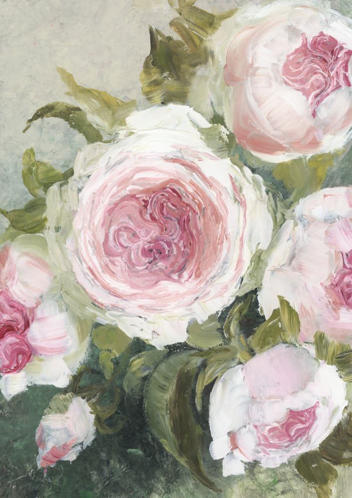 Soft Pink Roses by Rosana Laiz Blursbyai — canvas wall art