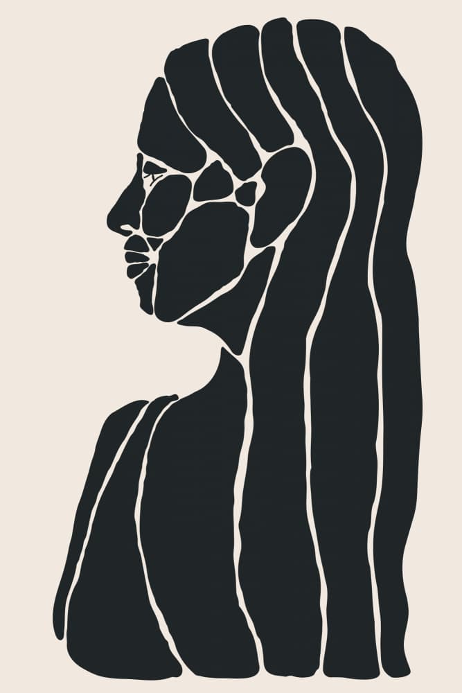 Organic Woman Profile by jay stanley — canvas wall art