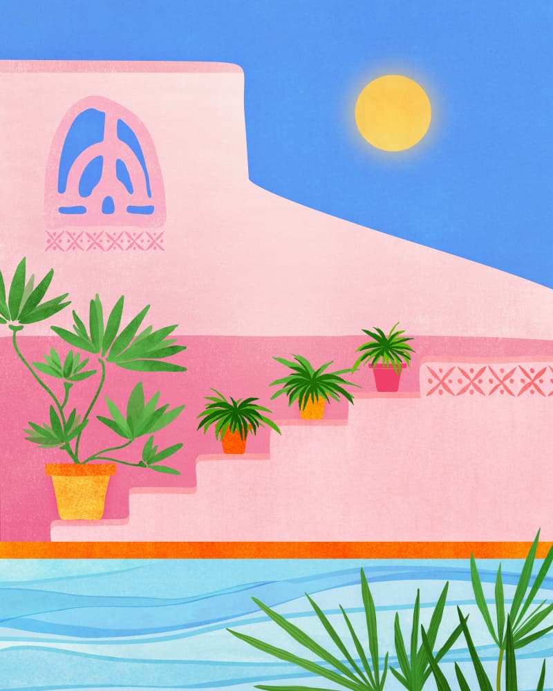 Belize Poolside by Kristian Gallagher — canvas wall art