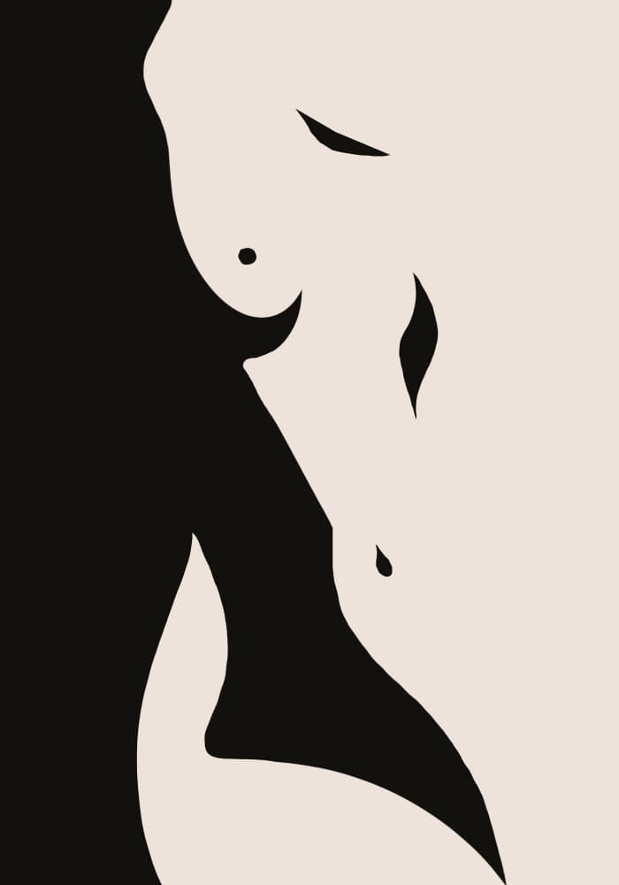 Minimalist Female Form by Little Dean — canvas wall art