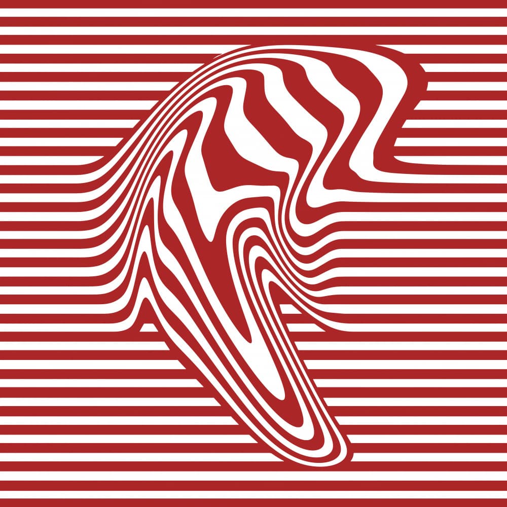 Wavy Red Stripes by Carlos Perez Del Moro — canvas wall art