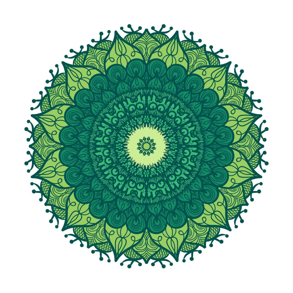 Green Mandala Pattern by Marika Barsrsind — canvas wall art