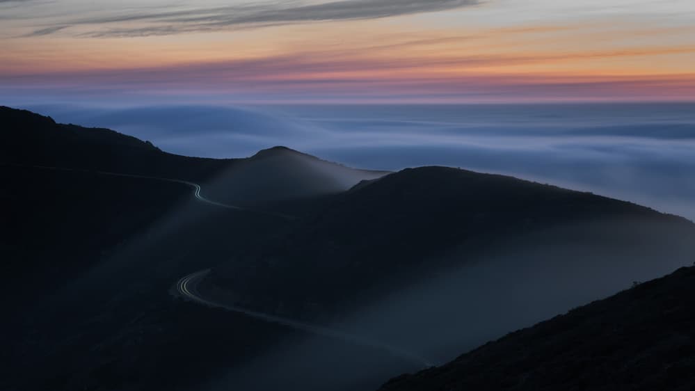 Twilight Mountain Road by Chuanxu Ren — canvas wall art