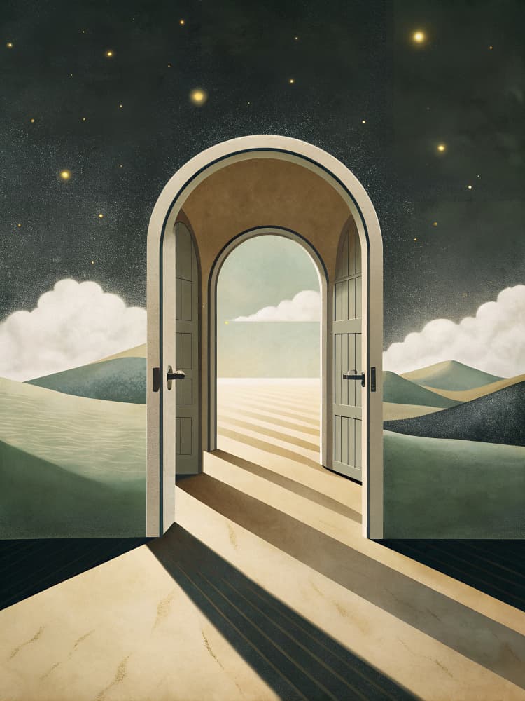 Doorway to a Dream by Miguel Bruzual — canvas wall art