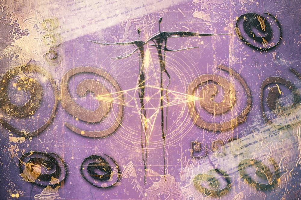 Spiritual Figures Glow by Rafal Kulik — canvas wall art