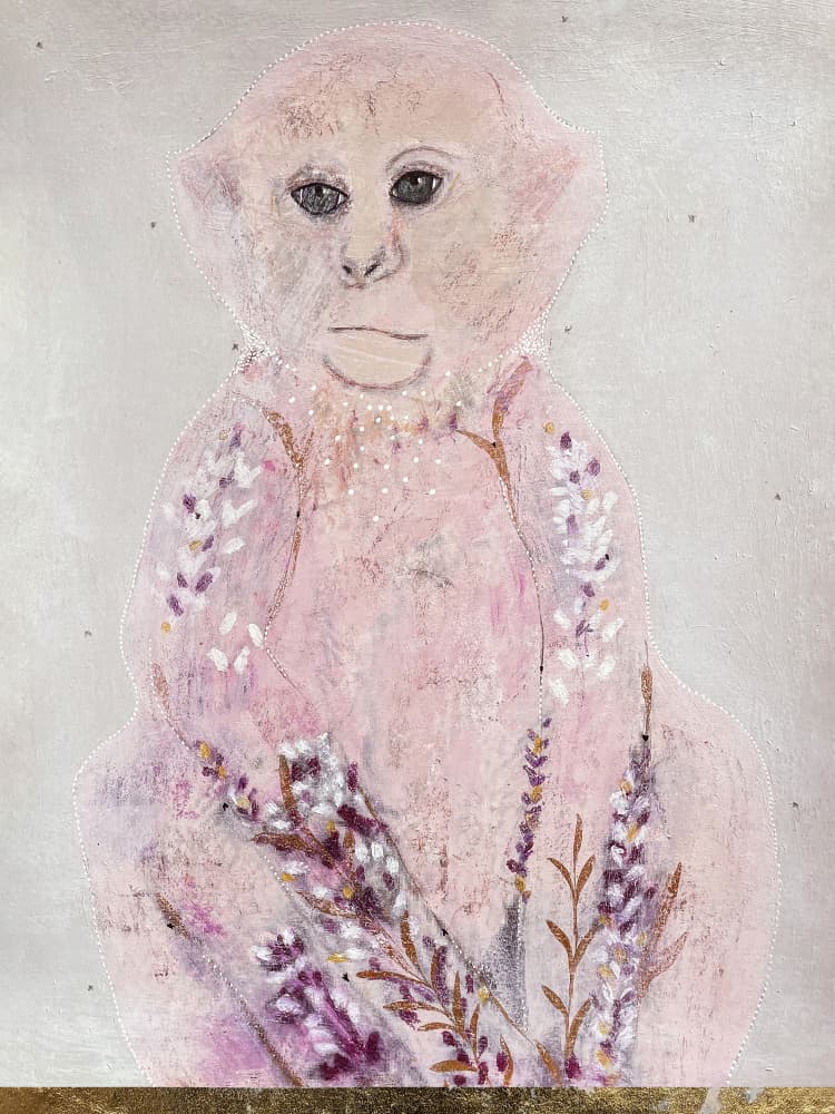 Ethereal Monkey Portrait by Karenina Fabrizzi — canvas wall art