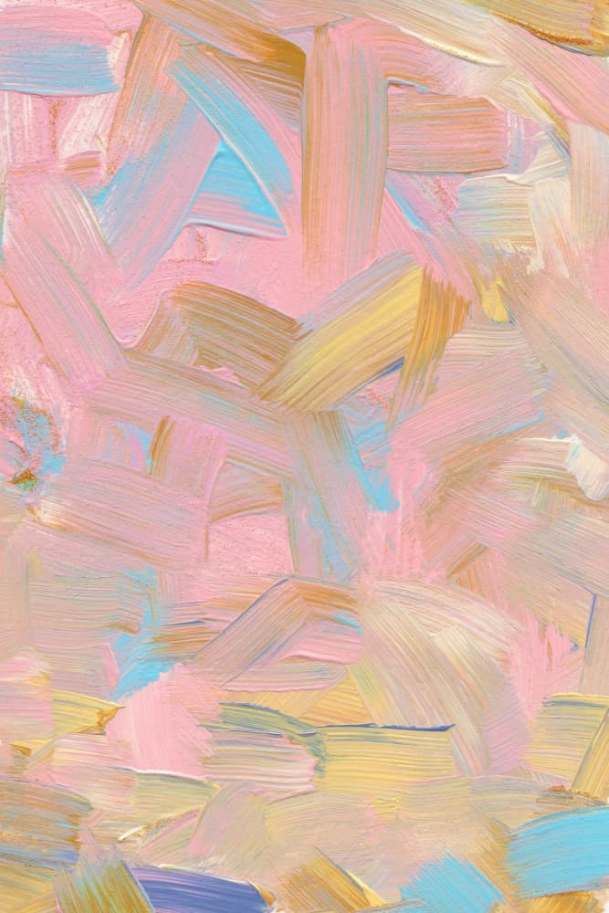 Vibrant Brushstrokes in Pastel Hues by uplusmestudio — canvas wall art