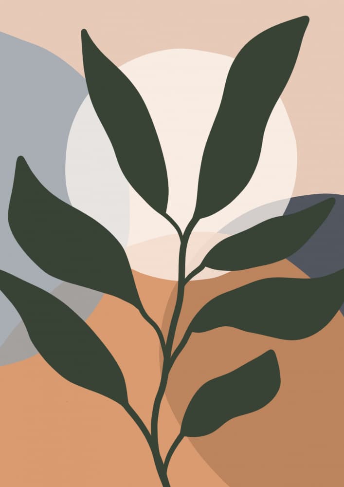 Earthy Botanical Glow by Alina Shulhouskaya — canvas wall art
