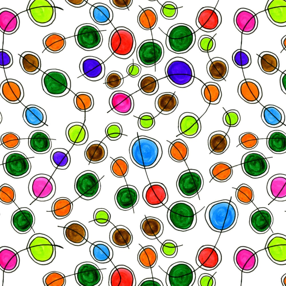 Vibrant Abstract Circles by Michele Channell — canvas wall art