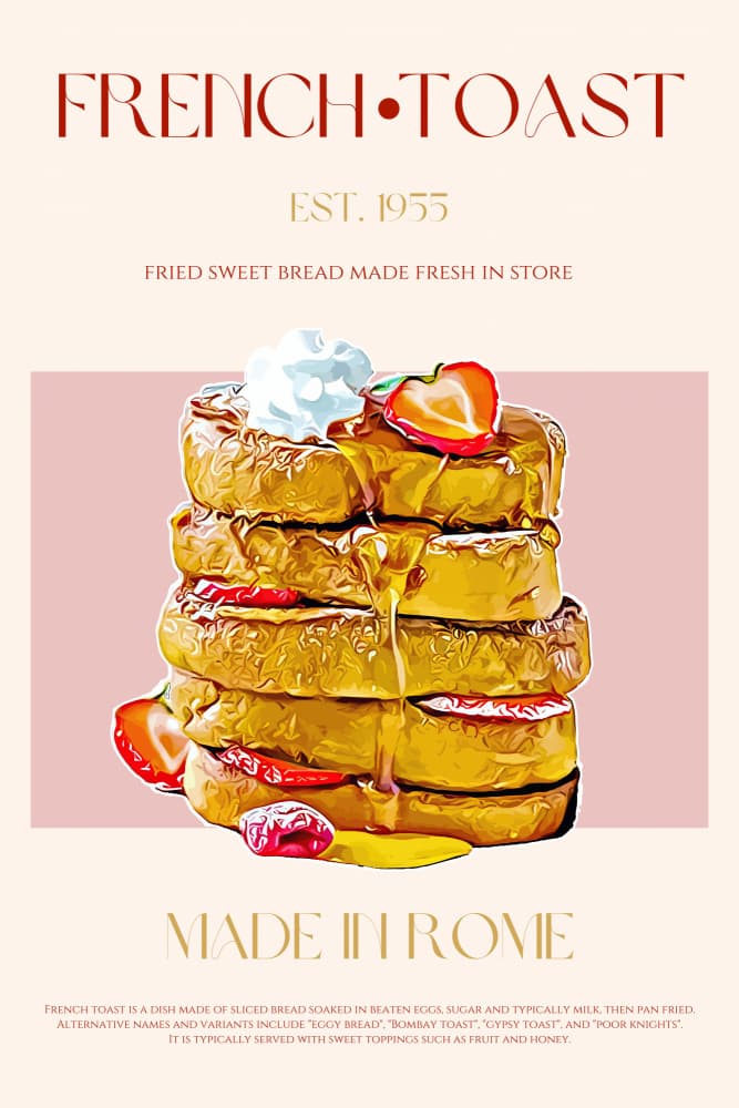 Sweet Stacked French Toast by Nazma Khokhar — canvas wall art
