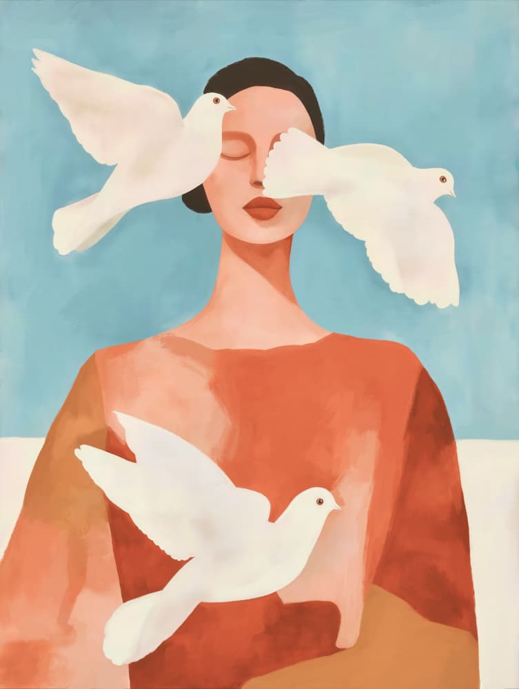 She Will Be Free by CATS AND DOTZ — canvas wall art