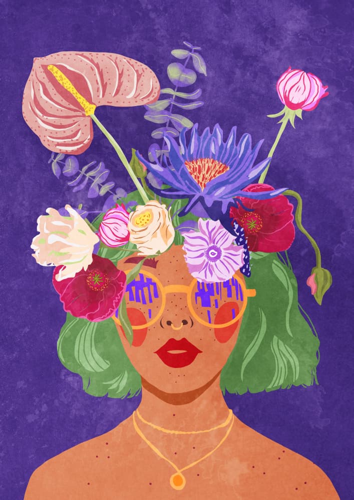 Flower head by Raissa Oltmanns — canvas wall art