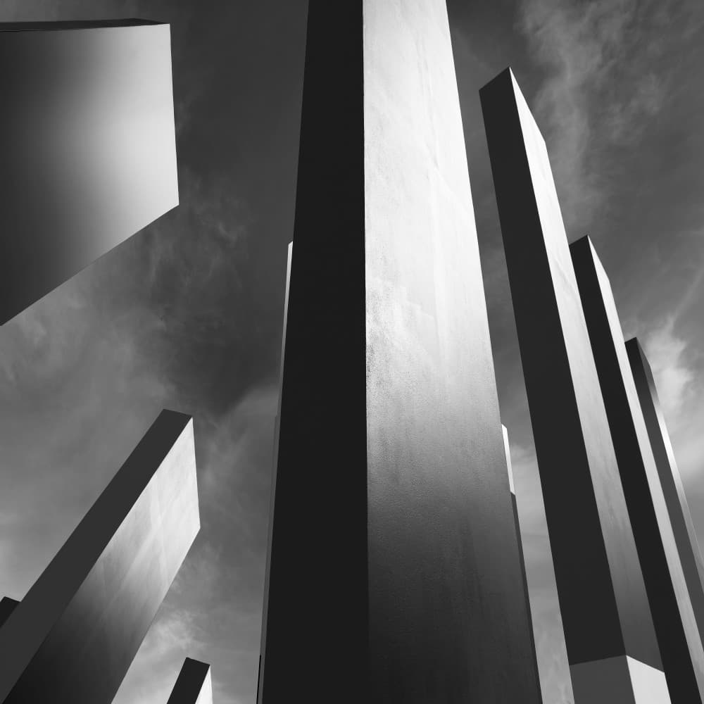 Abstract Geometric Pillars by Pietrino Di Sebastiano — canvas wall art