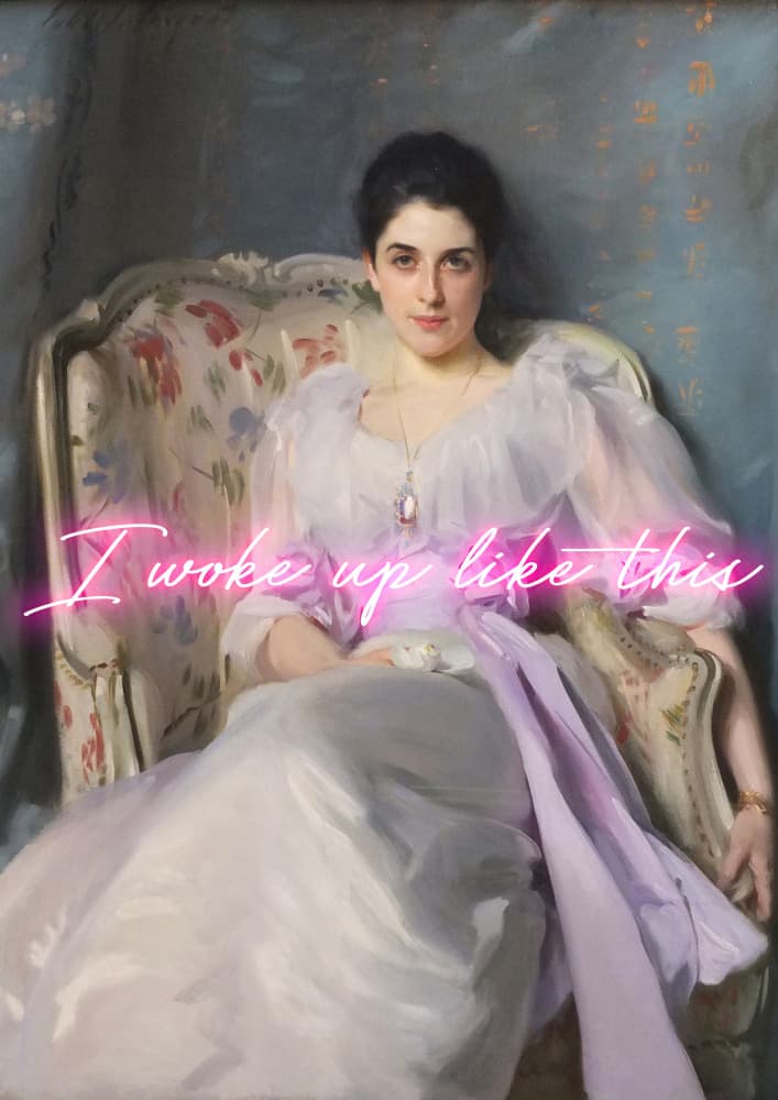 Classic Portrait Neon Glow by Talitha McQueen — canvas wall art