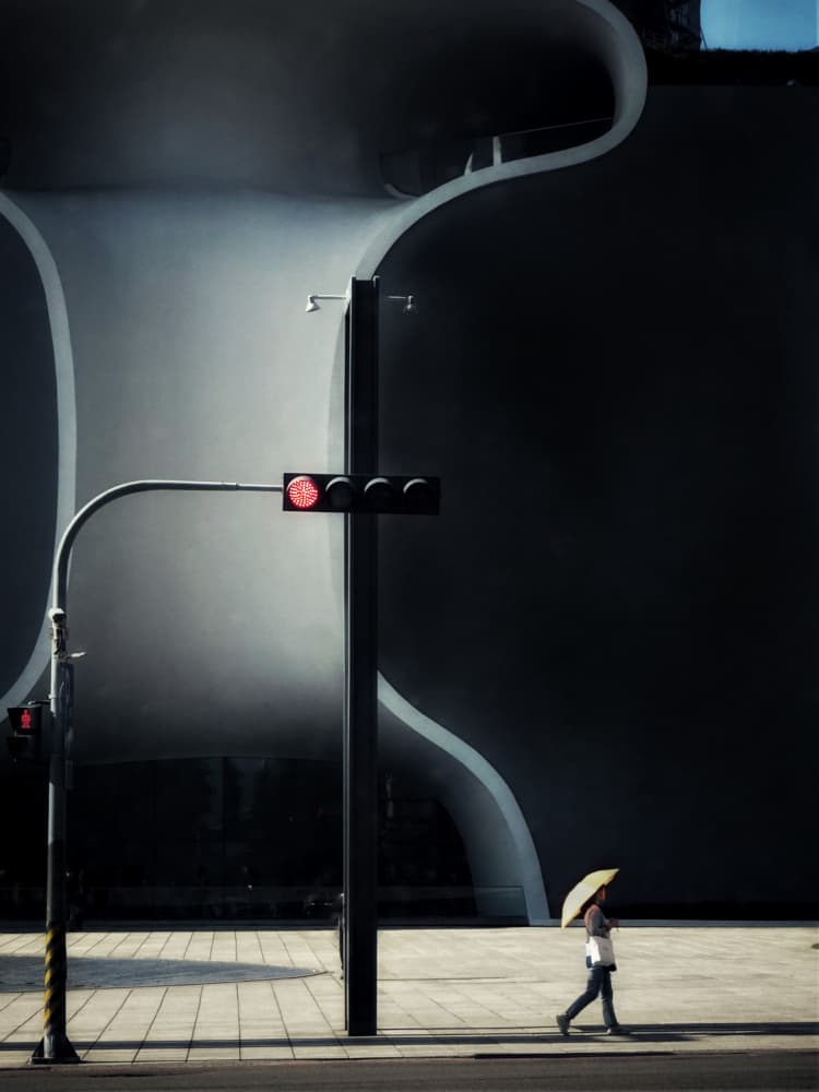 Red Light Urban Walk by Yi-Tang Wang — canvas wall art