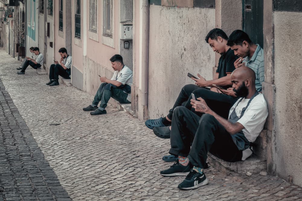 Urban Digital Pause by Andy Bauer — canvas wall art