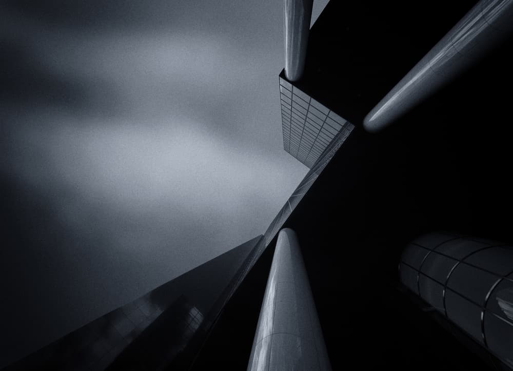 Upward Urban Geometry by Jeroen van de Wiel — canvas wall art