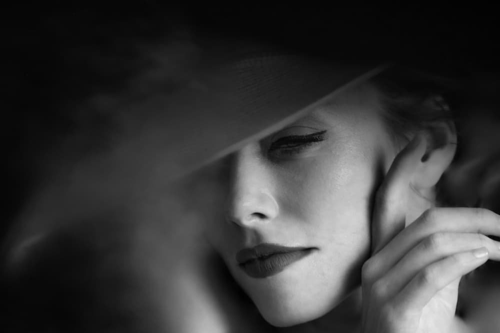 Elegant Woman In Shadow by MAZAL TOV MATTY OZERI — canvas wall art