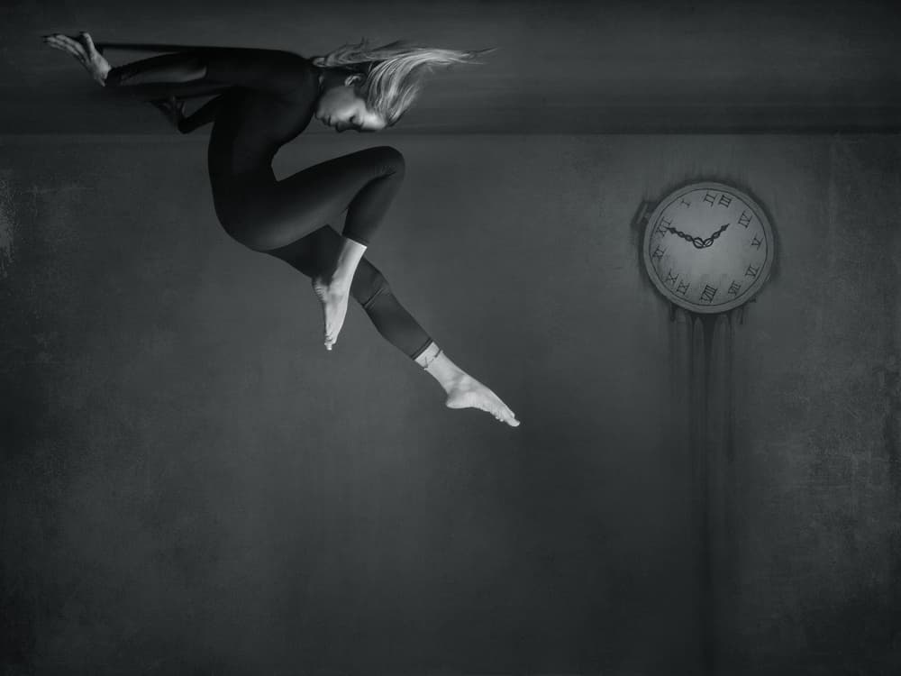 Woman Suspended in Time by Moein Hasheminasab — canvas wall art