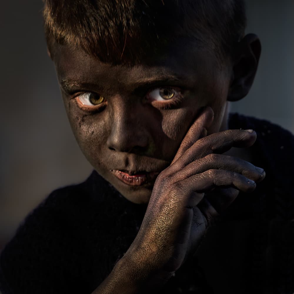 Intense Boy Portrait by Giovanni Cavalli — canvas wall art