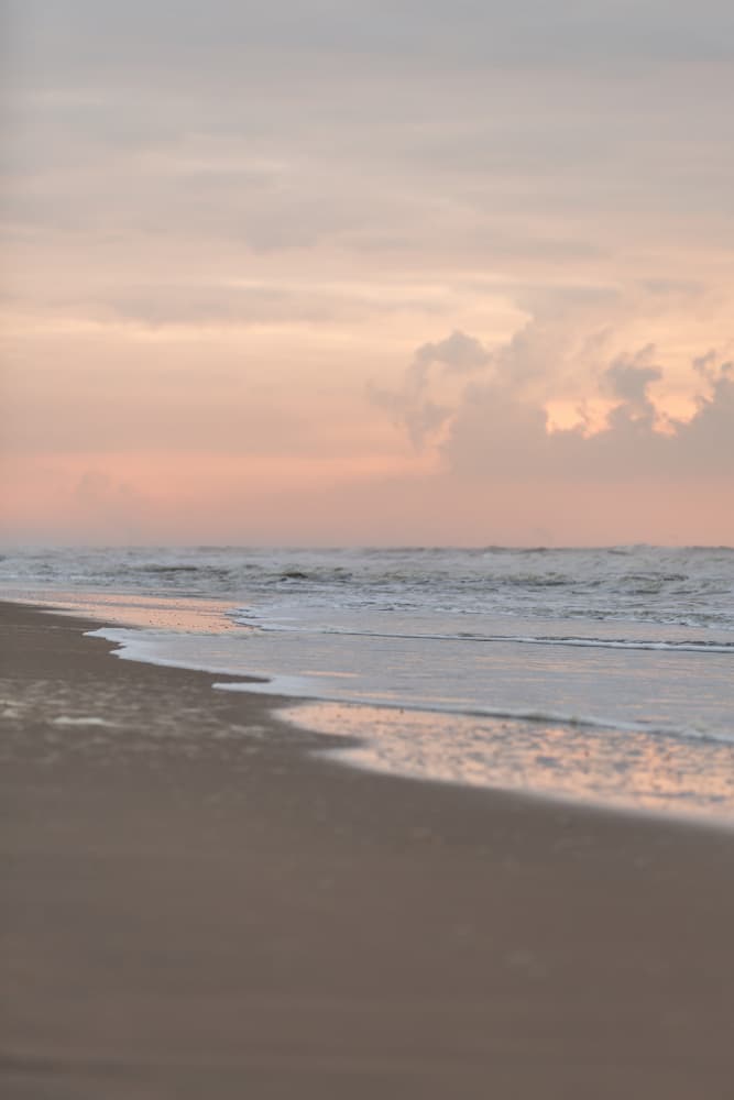 Sunset At The Beach by Mareike Böhmer — canvas wall art