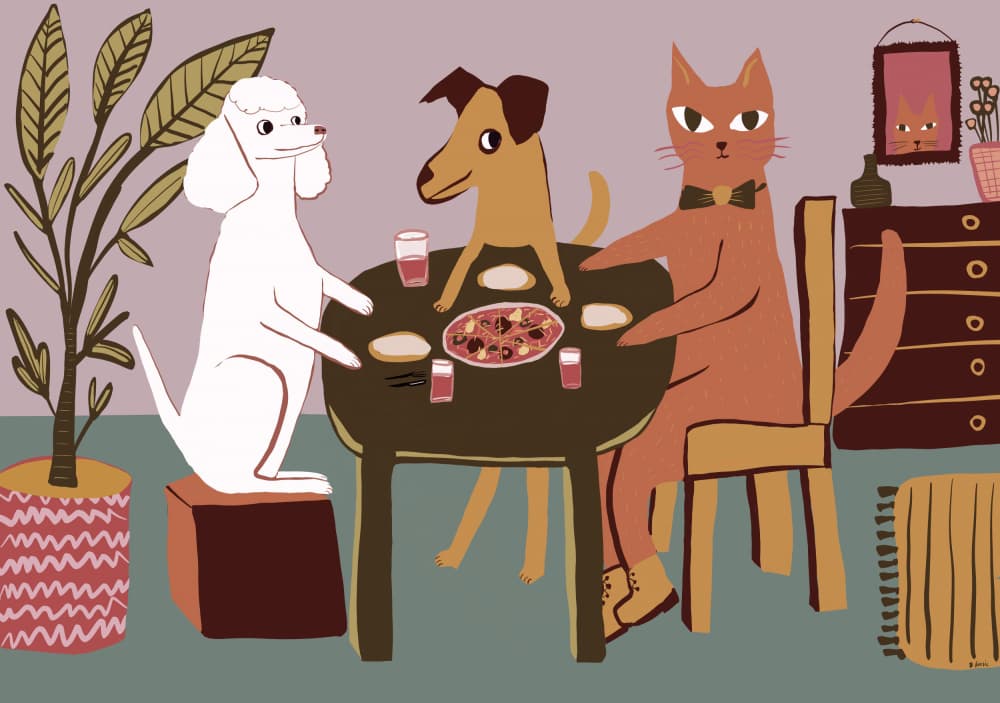 Pet Pizza Party by Sharyn Bursic — canvas wall art