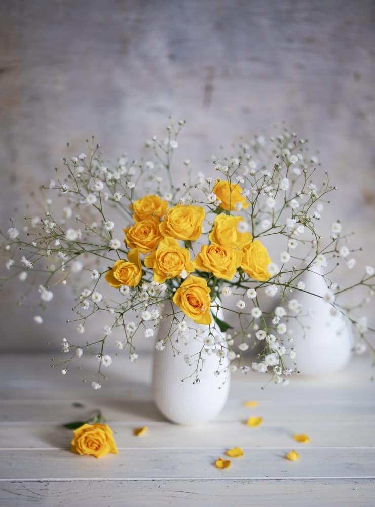 Soft Yellow Roses by Takiko Hirai — canvas wall art