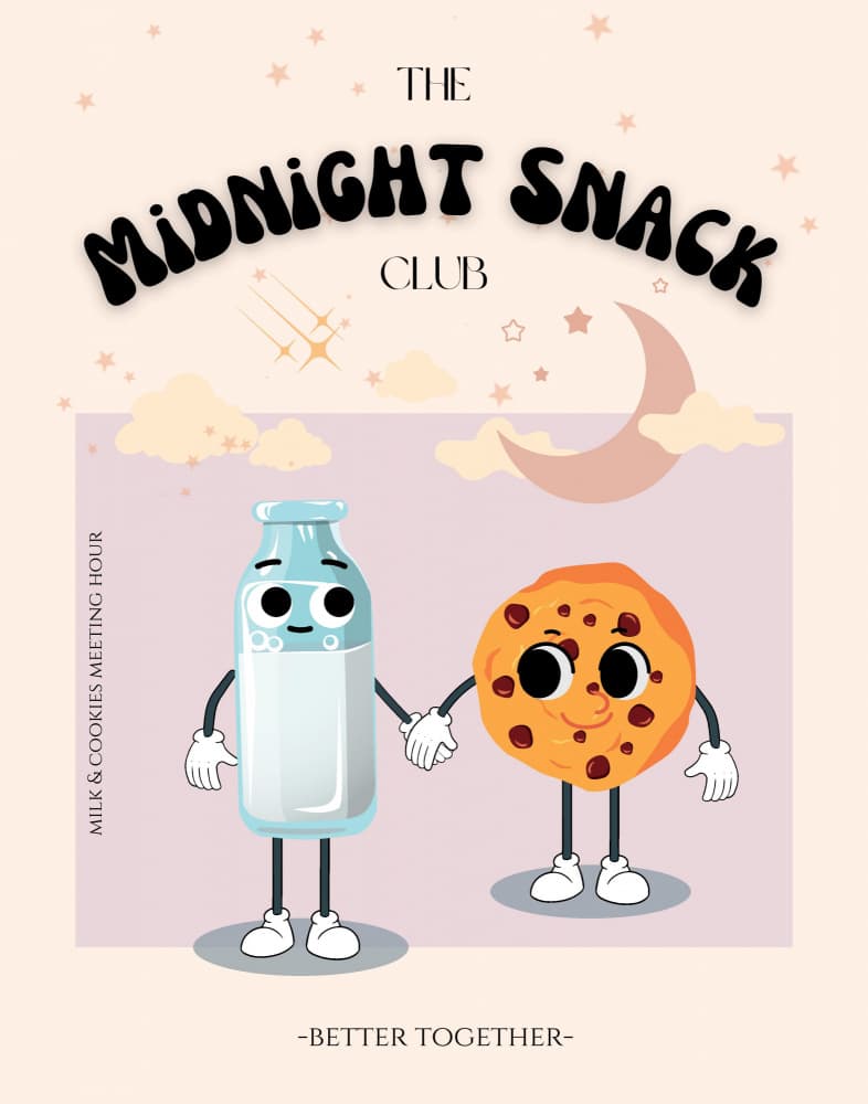 The Midnight Snack Club by Nazma Khokhar — canvas wall art