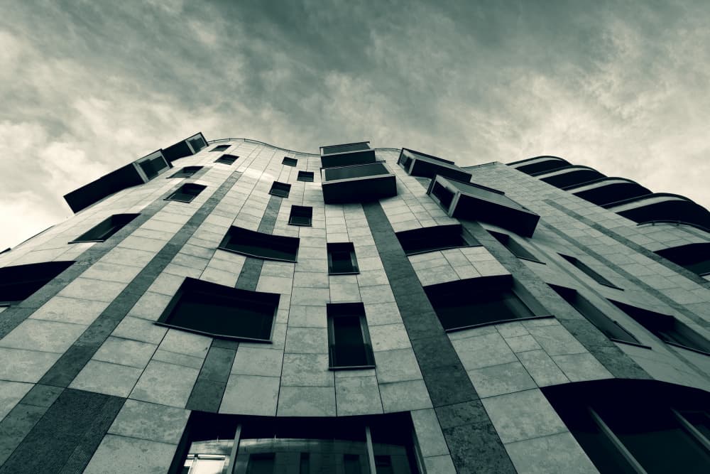 Curved Urban Architecture by Simon H — canvas wall art