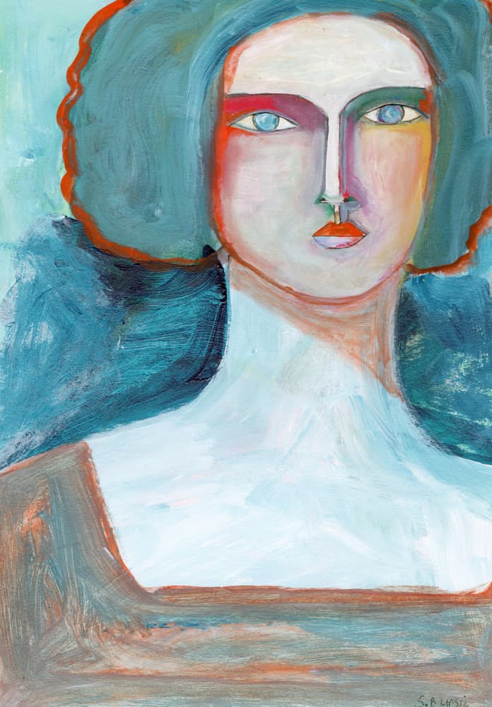 Serene Abstract Portrait by Sharyn Bursic — canvas wall art