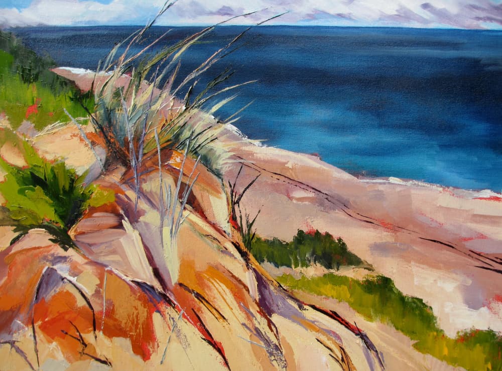 Beach Grass And Dunes by Maxine Shore — canvas wall art