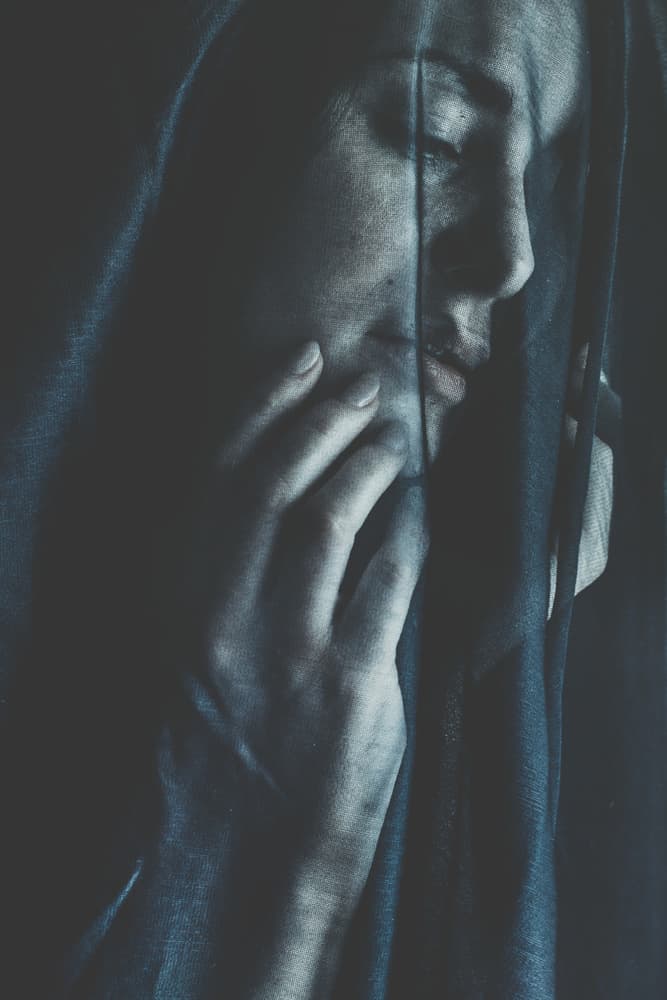Mysterious Veiled Portrait by Magdalena Russocka — canvas wall art