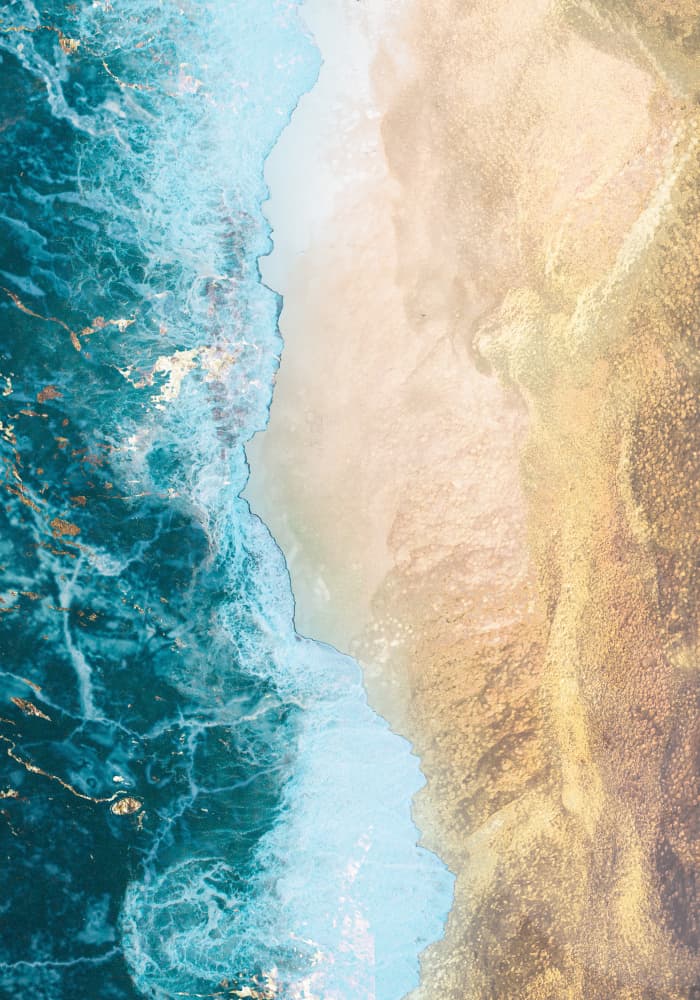 Ocean Gold Coast by Sarah Manovski — canvas wall art