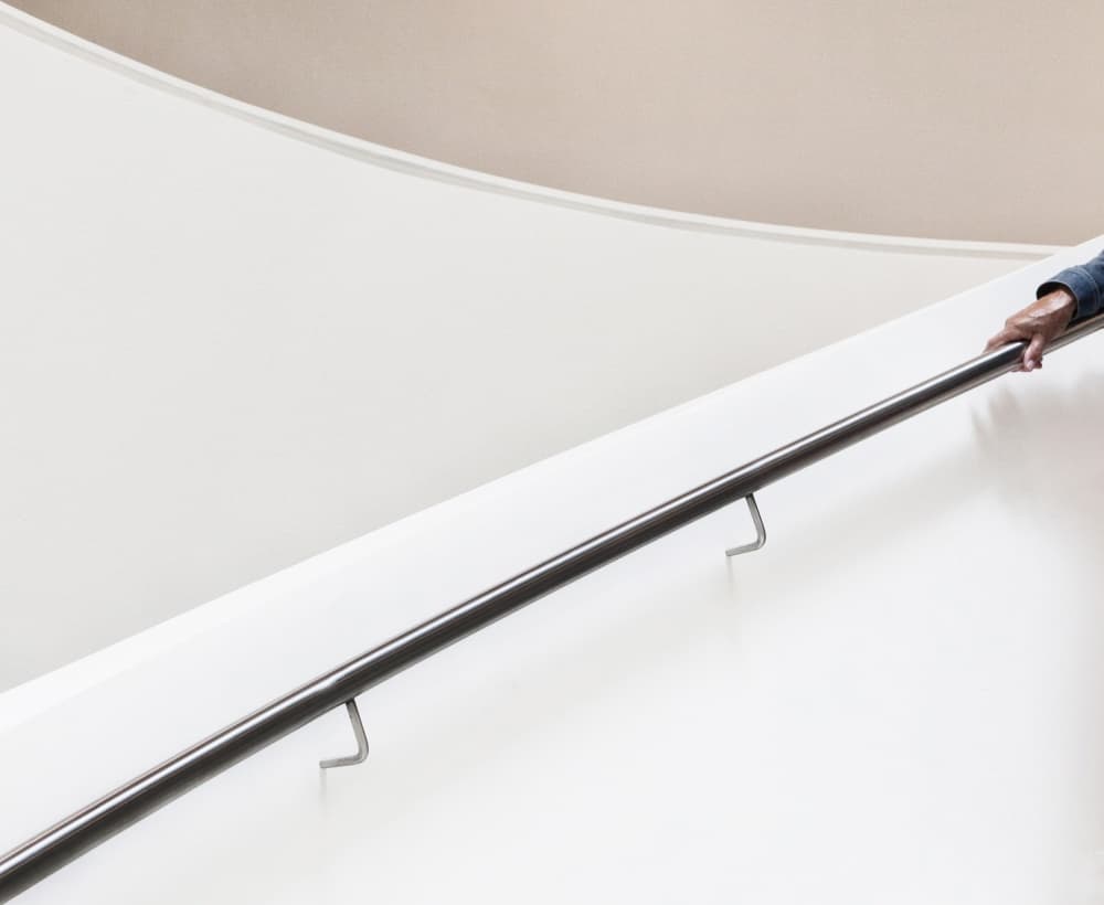 Hand on Modern Railing by Jeroen van de Wiel — canvas wall art