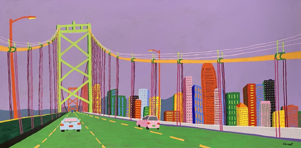 Oakland Bay Bridge by Sue Graef — canvas wall art