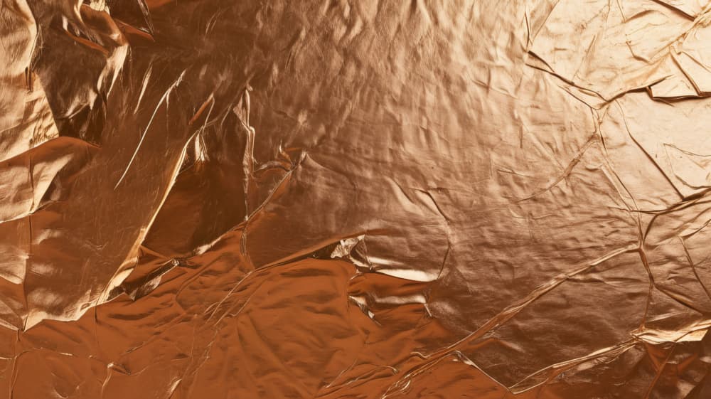 Crumpled Copper Texture by Marika Barsrsind — canvas wall art