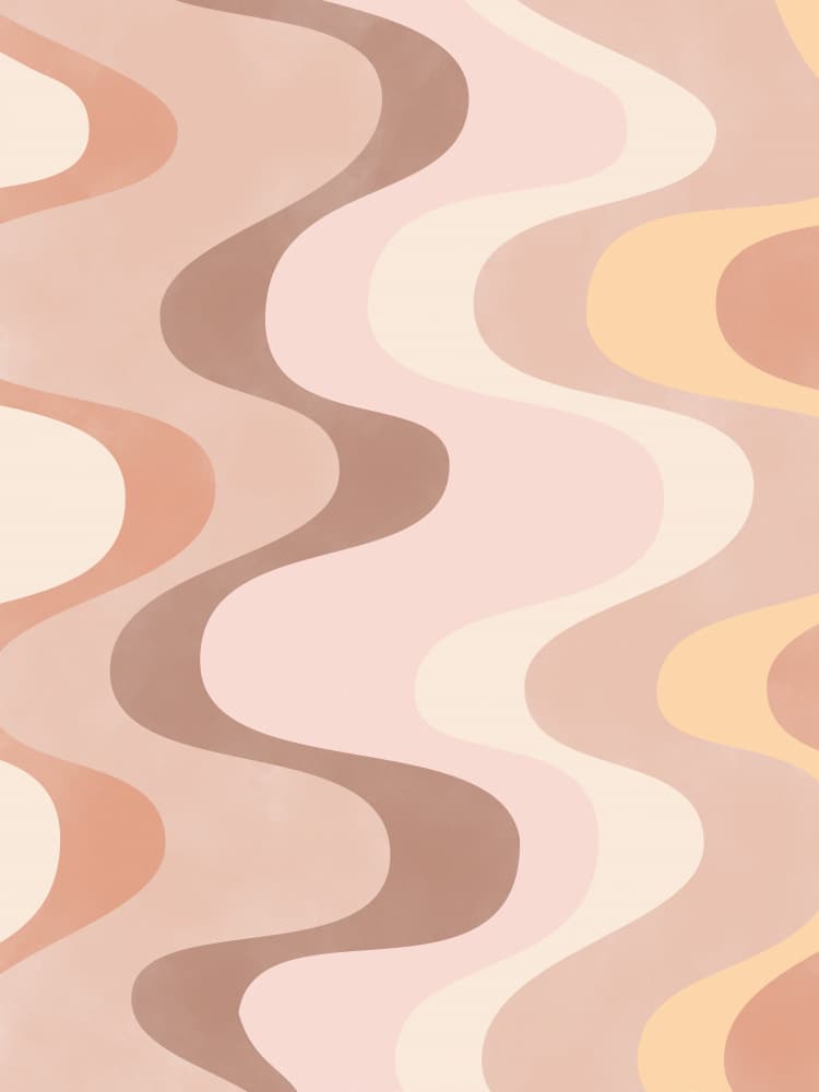 Earthy Wavy Abstract by Elena Ristova — canvas wall art