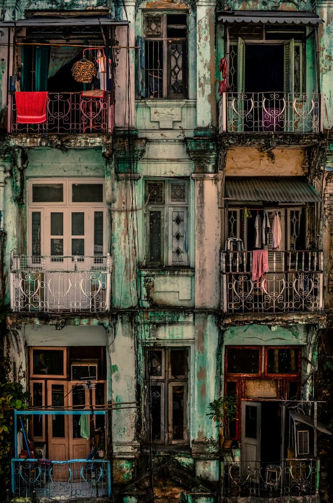 Weathered Urban Facade by Marcus Blok — canvas wall art