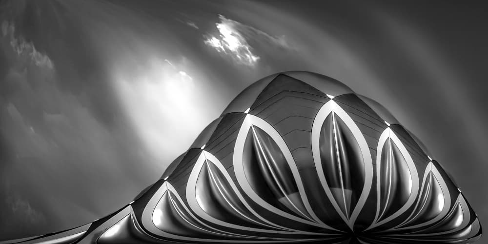 Dramatic Abstract Dome by Gerard Valckx — canvas wall art