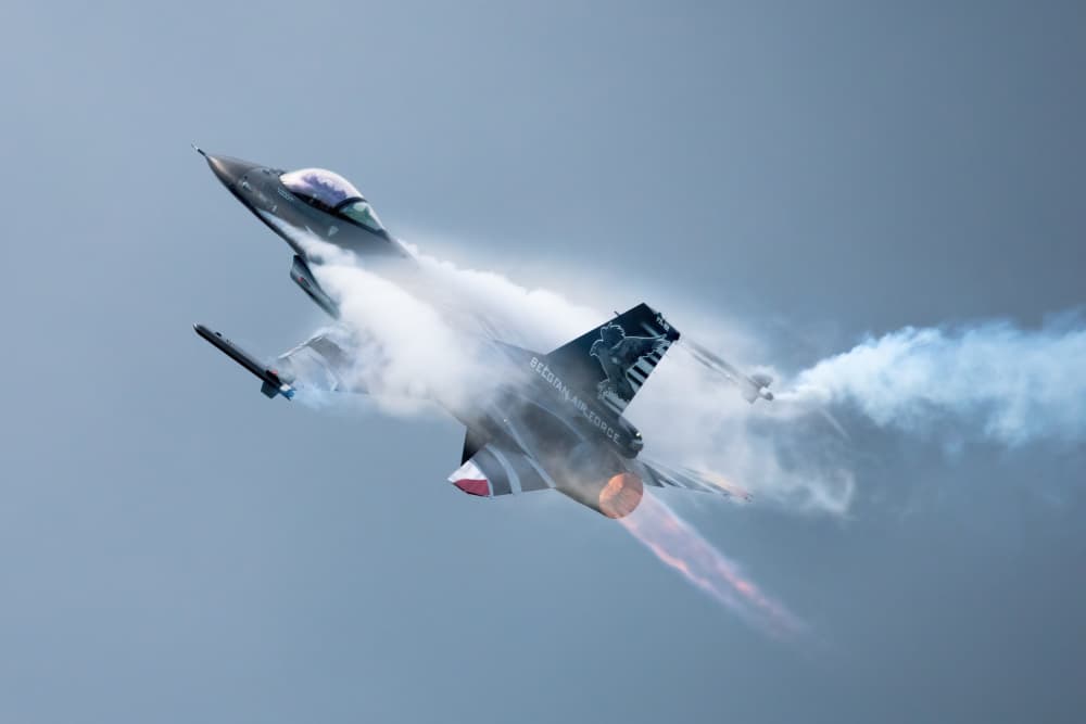 Fighter Jet Power by Piotr Wrobel — canvas wall art