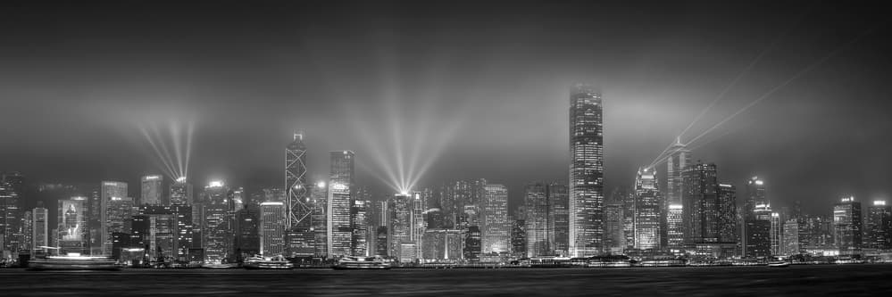 Radiant Hong Kong Skyline by Daniel Murphy — canvas wall art