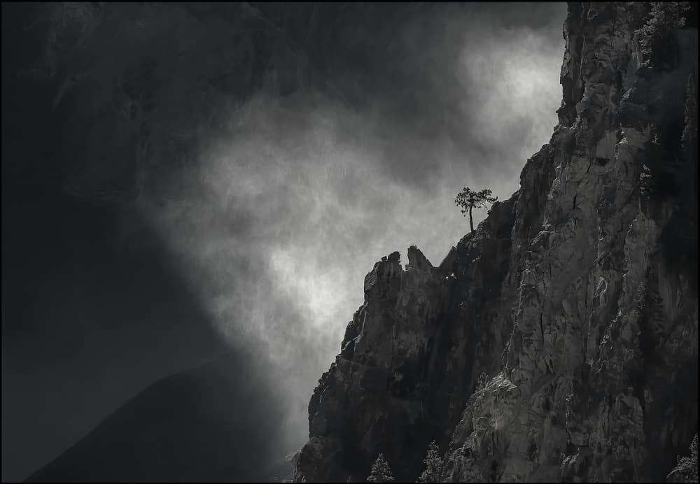 Misty Mountain Sentinel by Feng Qin — canvas wall art