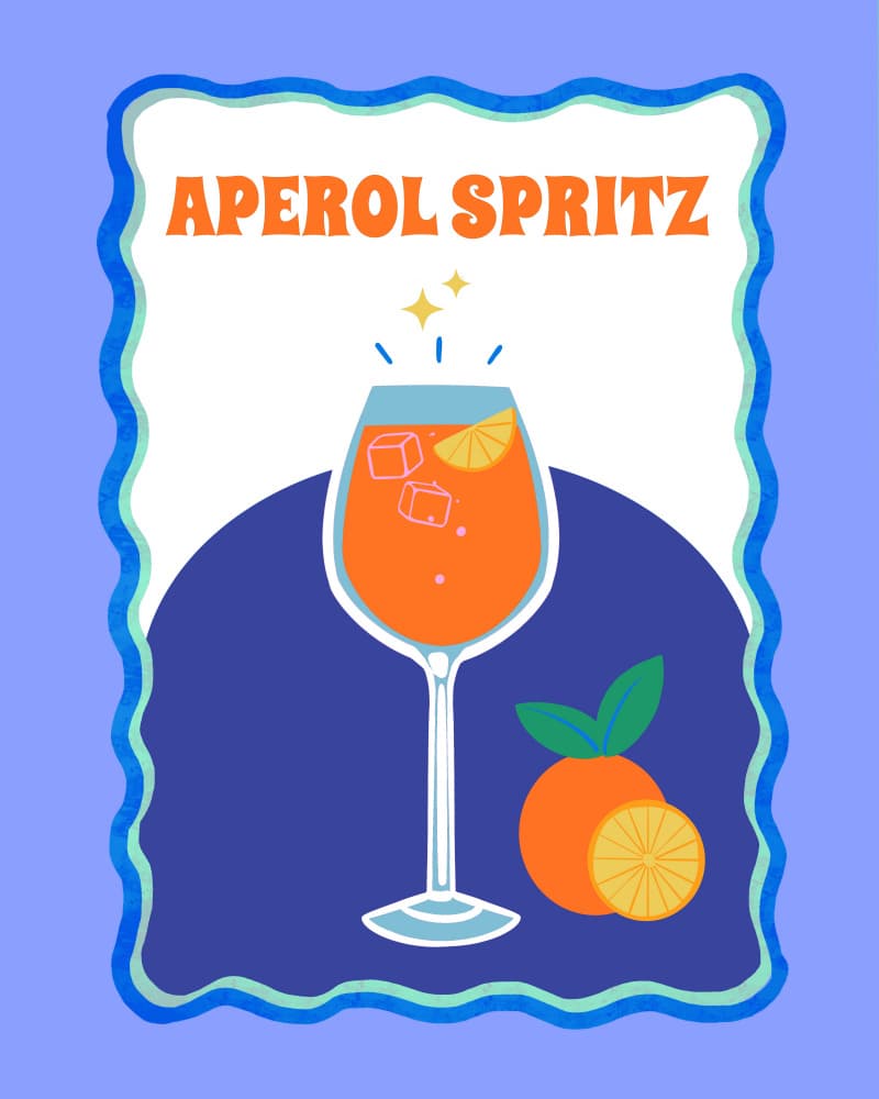 Aperol Spritz by Petra Lizde — canvas wall art