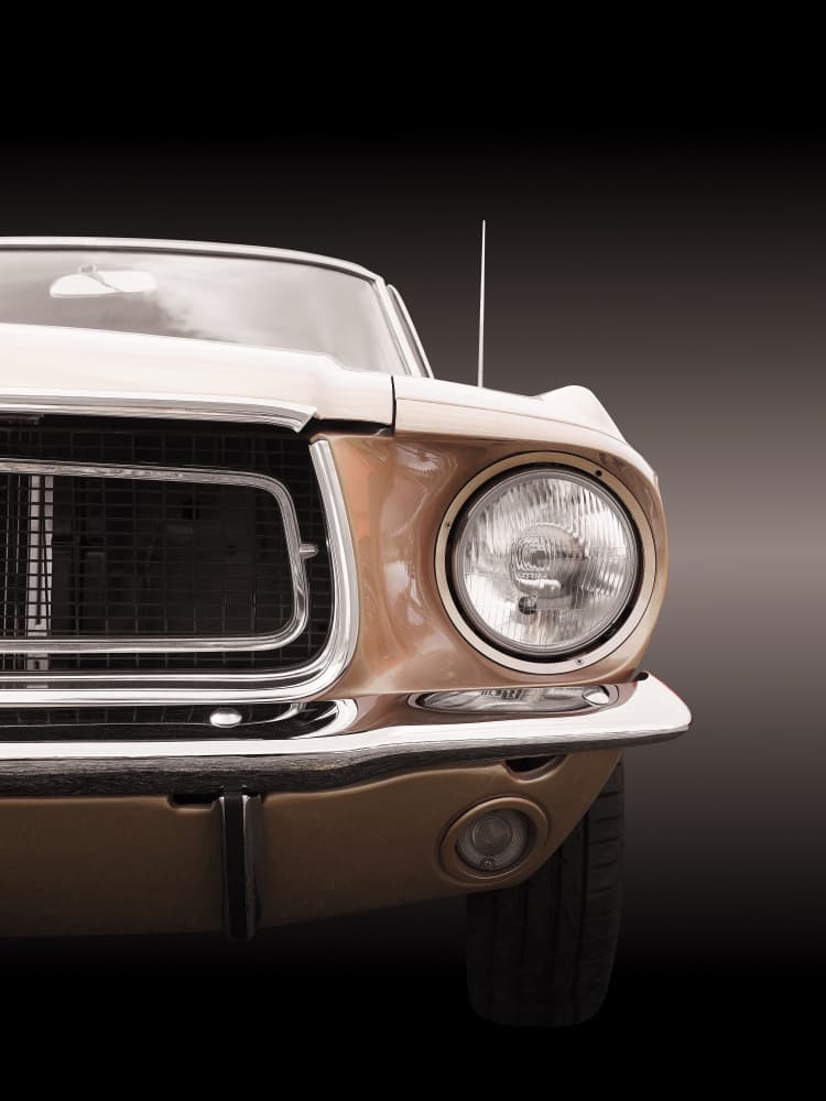 Classic Gold Car Front by Beate Gube — canvas wall art