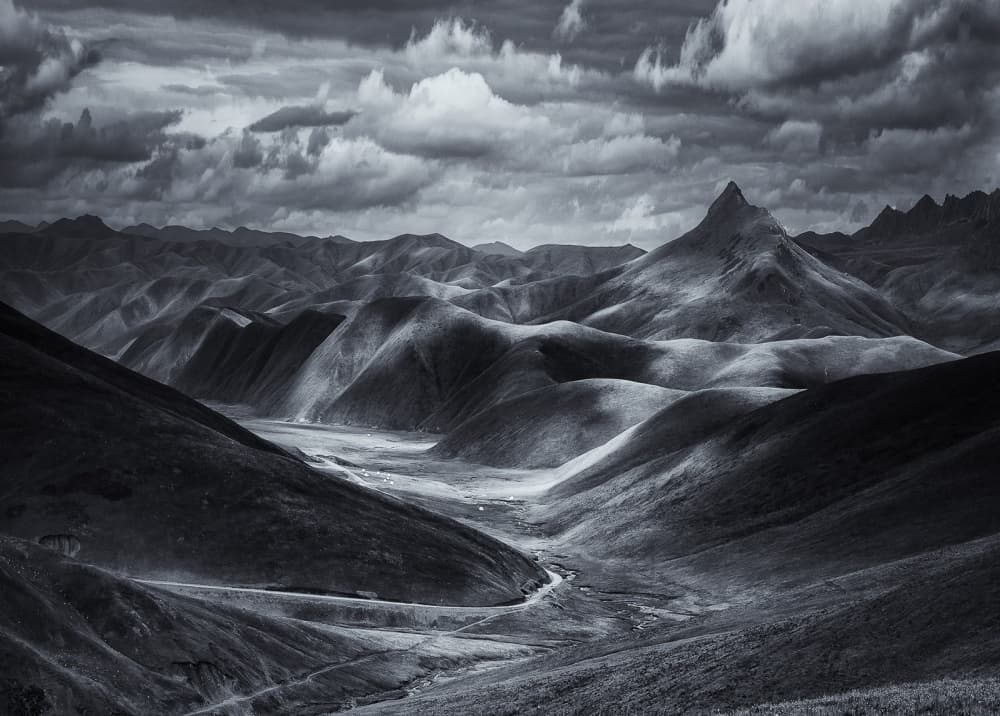 Dramatic Mountain Valley by James Zhen Yu — canvas wall art