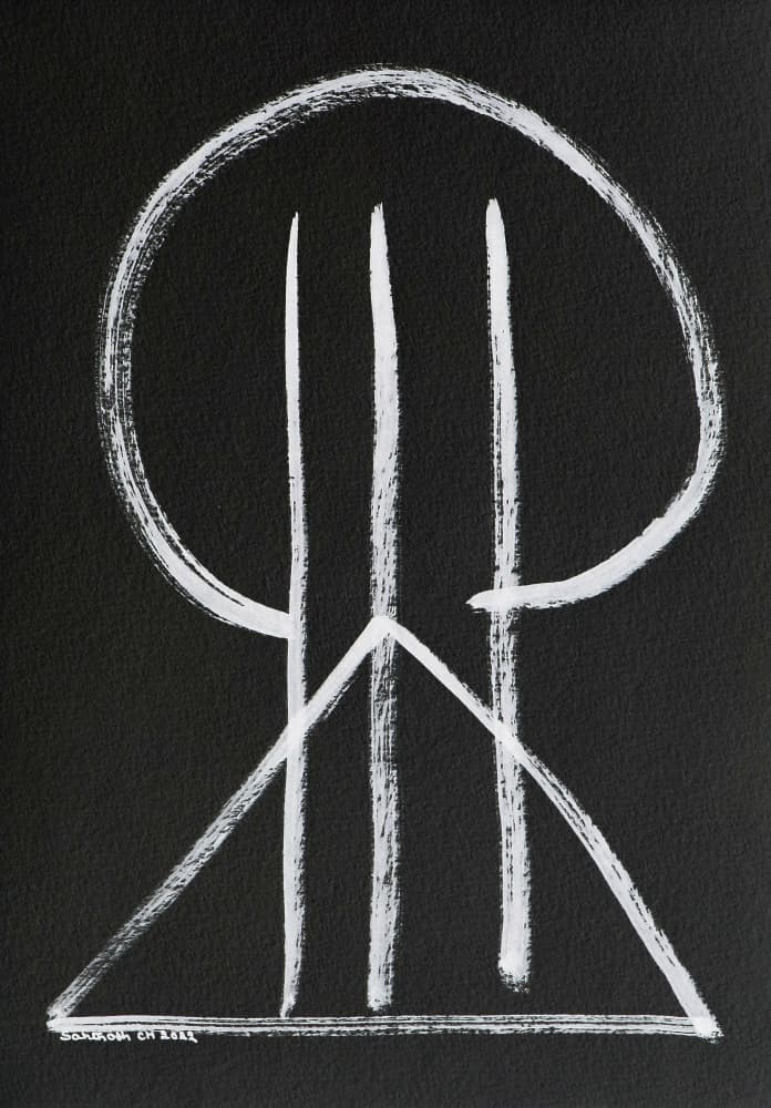 Minimalist Geometric Symbol by Santhosh ch — canvas wall art
