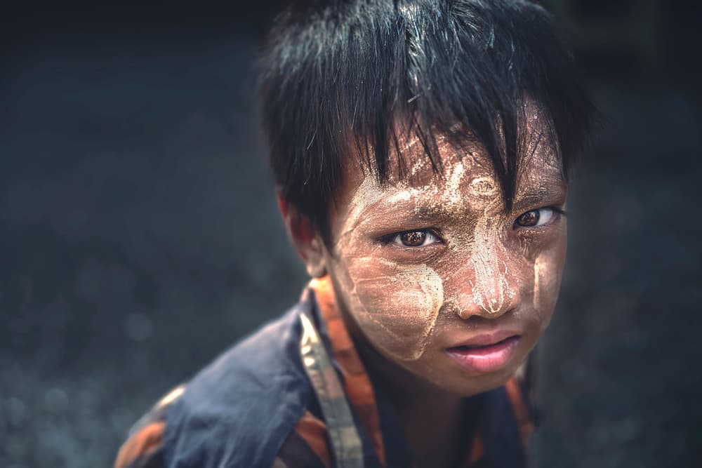 Pensive Thanaka Boy by Roberto Rivera — canvas wall art