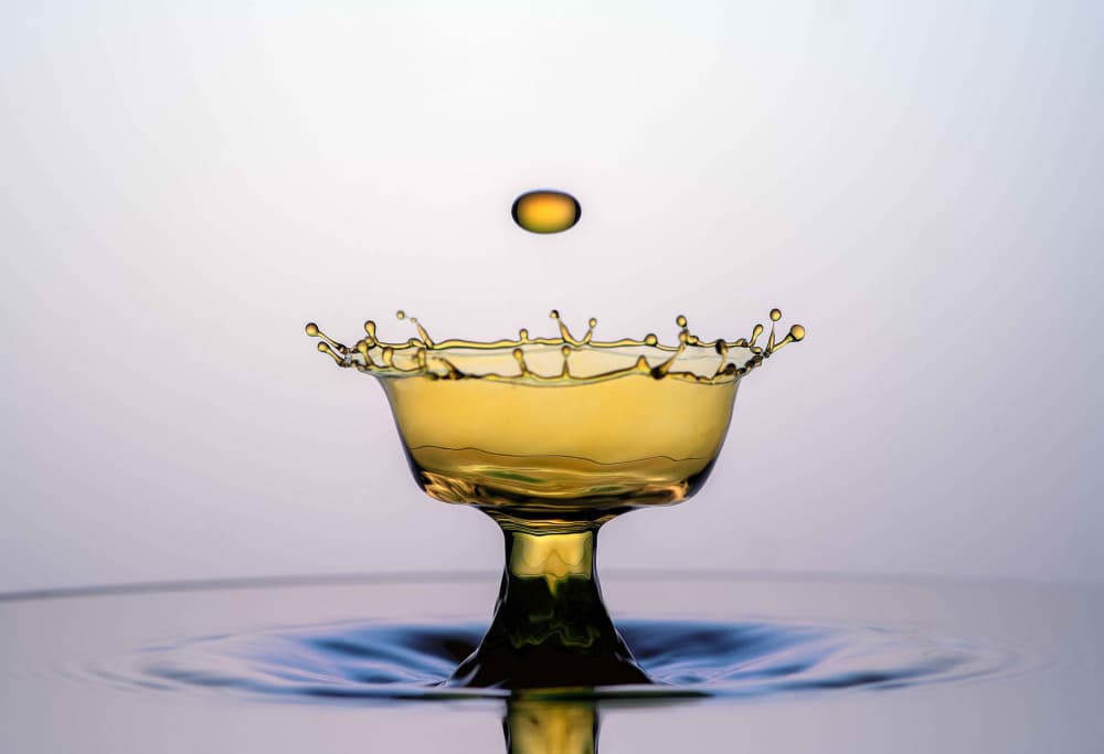 Golden Splash Crown by Yousef Sayadi — canvas wall art