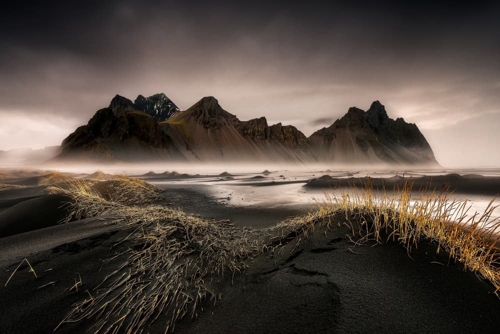 Misty Coastal Mountain Range by David Martin Castan — canvas wall art