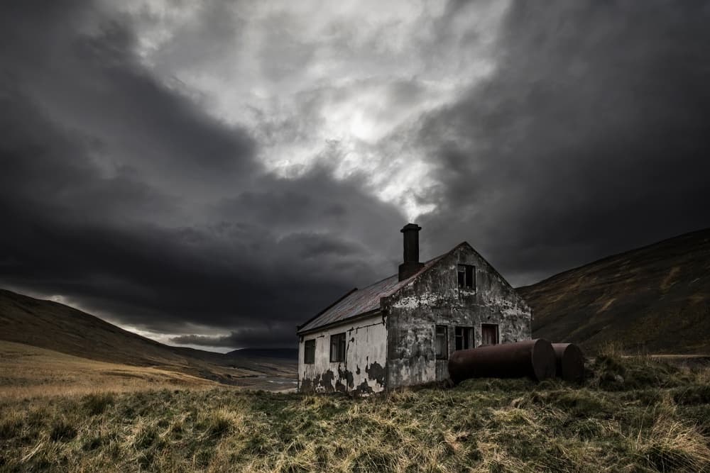 Stormy Abandoned House by Bragi Ingibergsson - BRIN — canvas wall art